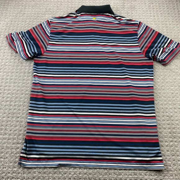 Jack Nicklaus Golf Shirt Men Large L Multicolored Stripes Black Red Blue White - Picture 5 of 9